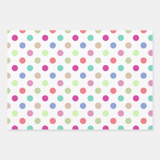 Pastel Polka Dot et papier d'enveloppement des ray (Devant)
