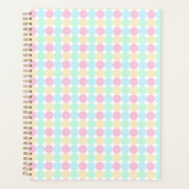 Pastel Polka Dot Hardcover Spiral Planner