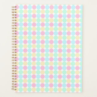 Pastel Polka Dot Hardcover Spiral Planner