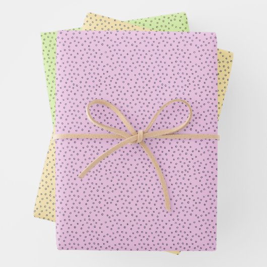 Pastel Polka Dot Pattern Inpakpapier Vel (In situ)