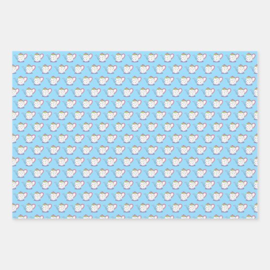 Pastel Polka Dot Teapot Aftermiddag Tea Party Pot Inpakpapier Vel (Voorkant 2)