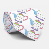 Pastel Polka Dot Teapot Tea Pot Drink partij Strop Stropdas (Opgerold)