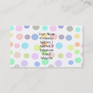 Pastel Polka Dot Visitekaartje