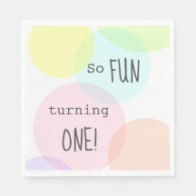 Pastel Polka Dots leuk om een eerste verjaardag te