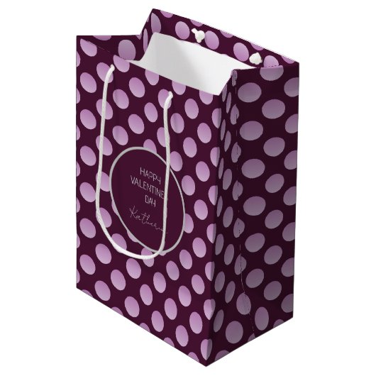 Pastel Polka Dots Medium Cadeauzakje (Voorkant Gekanteld)