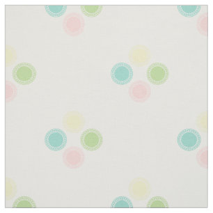 Pastel Polka Dots on White Stof