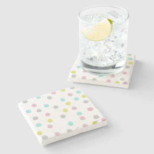 Pastel Polka Dots Stenen Onderzetter