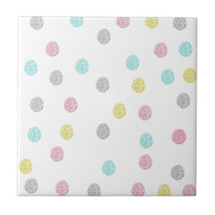 Pastel Polka Dots Tegeltje