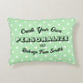 Pastel Polkadots Pattern - Green Accent Kussen (Voorkant)