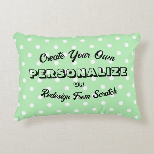 Pastel Polkadots Pattern - Green Accent Kussen (Voorkant)