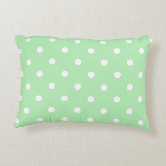 Pastel Polkadots Pattern - Green Accent Kussen (Achterkant)