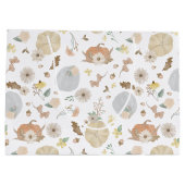 Pastel Pompoen Herfst Floral Gift Bag Groot Cadeauzakje (Achterkant)