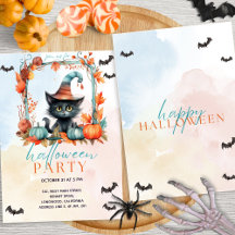 Pastel Pompoen Patch Zwarte kat Halloween Party