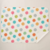 Pastel Pompoms Sherpa Blanket Deken (Voorkant (horizontaal))