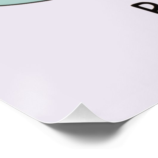 Pastel Poodle Puppy Dog with Books Glossy Poster Perfect Poster (Hoek)