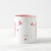 Pastel Poodle Valentine Gift Mug with Custom Name (Centre)