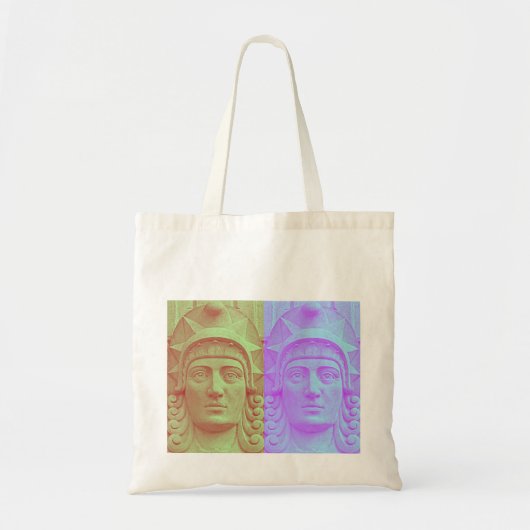 Pastel Pop Art Déco Tête de Pierre Sac fourre-tout (Devant)