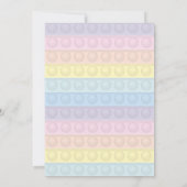 Pastel Pop it Birthday Party Invitation Kaart (Achterkant)