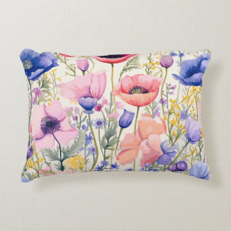Pastel Poppies bloei accent kussen