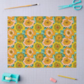 Pastel Poppies Tissue Wrapping Paper Tissuepapier (Craft)