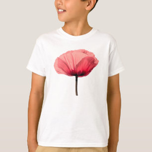 Pastel Poppy Bloom Minimalisme T-shirt