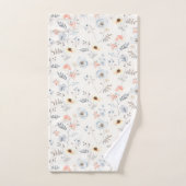 Pastel Poppy Floral Garden Pattern Bad Handdoek (Handdoek)