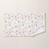 Pastel Poppy Floral Garden Pattern Bad Handdoek (Handdoek)