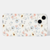 Pastel Poppy Floral Garden Pattern Case-Mate iPhone Case (Achterkant (horizontaal))