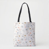 Pastel Poppy Floral Garden Pattern Draagtas (Voorkant)