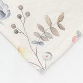 Pastel Poppy Floral Garden Pattern Fleece Deken (Hoek)