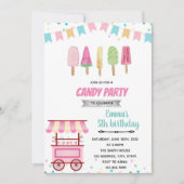 Pastel popsicle popshop invitation (Devant)