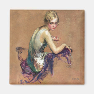 Pastel Portrait Magneet