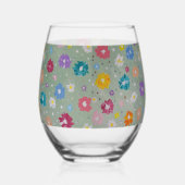 Pastel Posie Wijnglas Zonder Voet (Links)