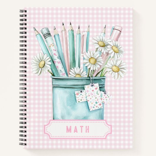 Pastel Potloden | Wiskunde Notitieboek (Voorkant)