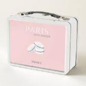 Pastel Preppy Macarons, roze Parijs Travel Art (Achterkant)