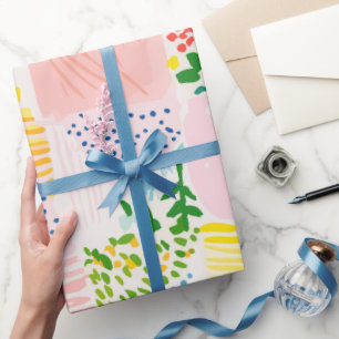 Pastel Preppy Patchwork Cadeaupapier