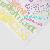 Pastel Princess gepersonaliseerde Rainbow Sherbert Tissuepapier (Detail)