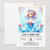 Pastel Princess Verjaardag Kaart (Voorkant / Achterkant)