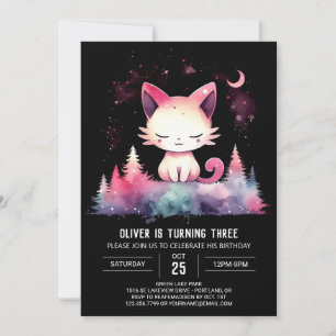 Pastel Printable Cat Birthday Kaart