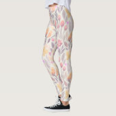 Pastel Printemps Floral Design Leggings (Gauche)