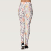 Pastel Printemps Floral Design Leggings (Dos)