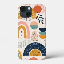 Pastel Prisma Boog Abstract Oppervlaktepatroon iPhone 13 Mini Hoesje