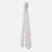 Pastel psychedelische tie-dye patroon stropdas (Achterkant)