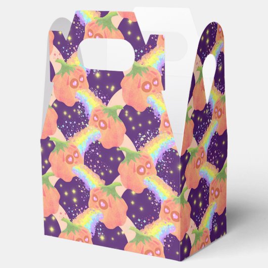 Pastel Puking Pumpkins midnight Favor Box Bedankdoosjes (Geopend)