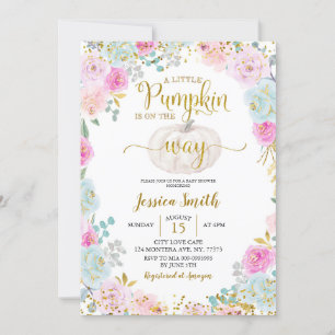 Pastel Pumpkin-Baby shower Kaart