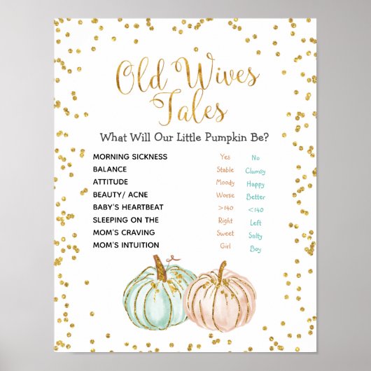 Pastel Pumpkin Old Wives Tales Poster (Voorkant)