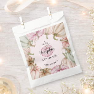 Pastel Pumpkins Pink Girl Baby shower Favor Bag Bedankzakje