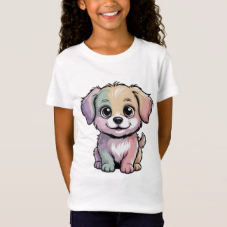 Pastel Puppy Droom Illustratie T-shirt