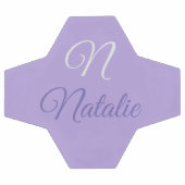 Pastel Purple couleur unie monogrammée (Plat)