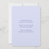 Pastel Purple Girl's Birthday Confetti Invitation (Dos)